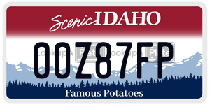 00Z87FP  license plate in ID