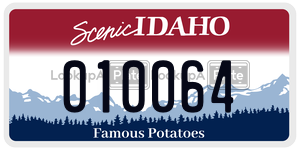 010064  license plate in ID
