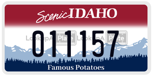 011157  license plate in ID