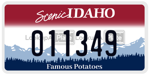 011349  license plate in ID