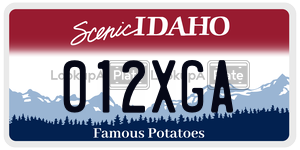 012XGA  license plate in ID
