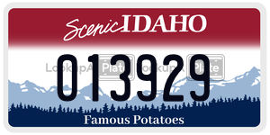 013929  license plate in ID