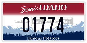01774  license plate in ID