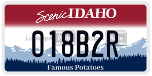 018B2R  license plate in ID