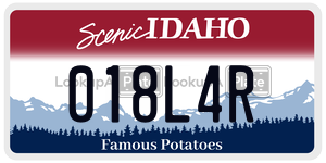 018L4R  license plate in ID