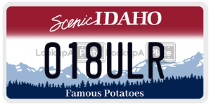 018ULR  license plate in ID