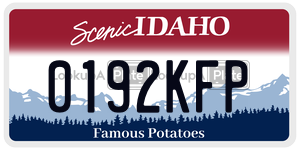 0192KFP  license plate in ID
