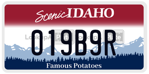 019B9R  license plate in ID