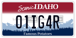 01IG4R  license plate in ID