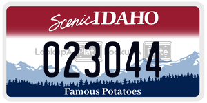 023044  license plate in ID