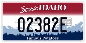 02382E  license plate in ID