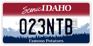 023NTB  license plate in ID