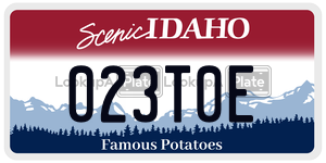 023T0E  license plate in ID