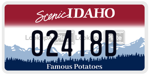 02418D  license plate in ID