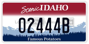 02444B  license plate in ID