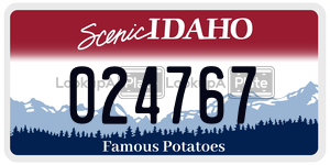 024767  license plate in ID