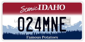 024MNE  license plate in ID
