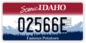 02566E  license plate in ID