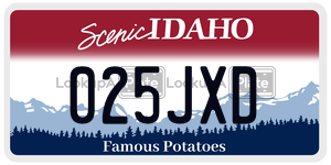 025JXD  license plate in ID