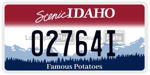 02764I  license plate in ID