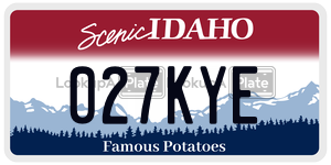027KYE  license plate in ID