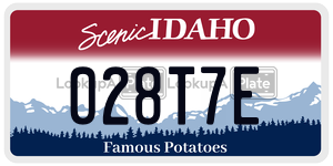 028T7E license plate in Idaho