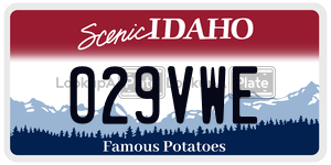 029VWE  license plate in ID