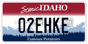 02EHKE  license plate in ID