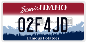 02F4JD  license plate in ID