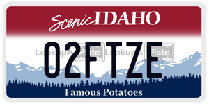 02FTZE  license plate in ID