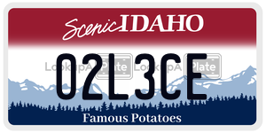 02L3CE  license plate in ID