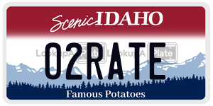 02RATE  license plate in ID