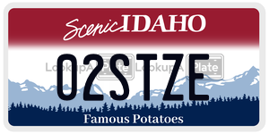 02STZE  license plate in ID