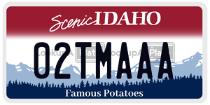 02TMAAA  license plate in ID