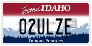 02ULZE  license plate in ID