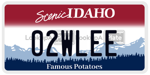02WLEE  license plate in ID