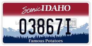 03867I  license plate in ID