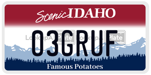 03GRUF  license plate in ID