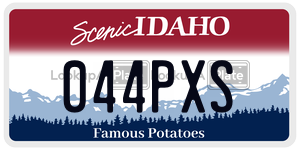 044PXS  license plate in ID