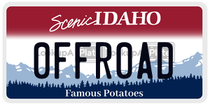 0FFR0AD  license plate in ID