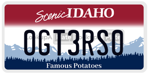 0GT3RS0  license plate in ID