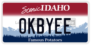 0KBYEE  license plate in ID
