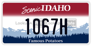 1067H  license plate in ID