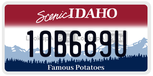 10B689U  license plate in ID