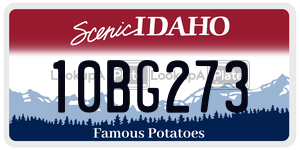 10BG273  license plate in ID