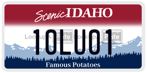 10LU01  license plate in ID