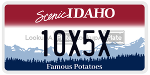 10X5X  license plate in ID