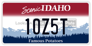 10Z5T  license plate in ID