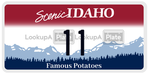 11  license plate in ID