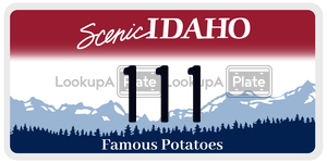111  license plate in ID